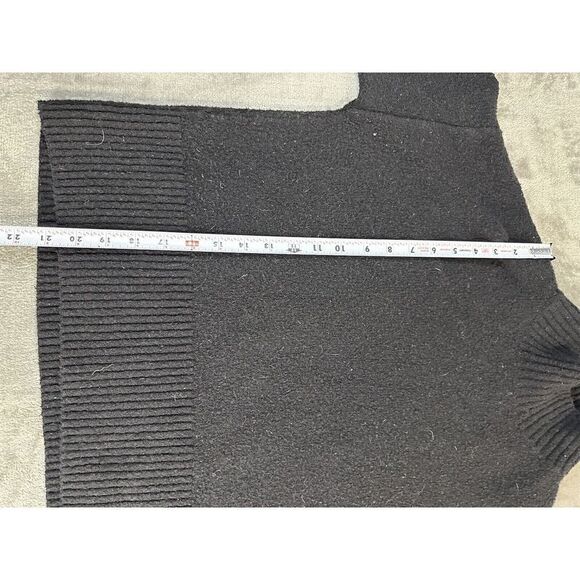 & OTHER STORIES Mock Neck Sweater Wool Blend Black Medium - Picture 7 of 11